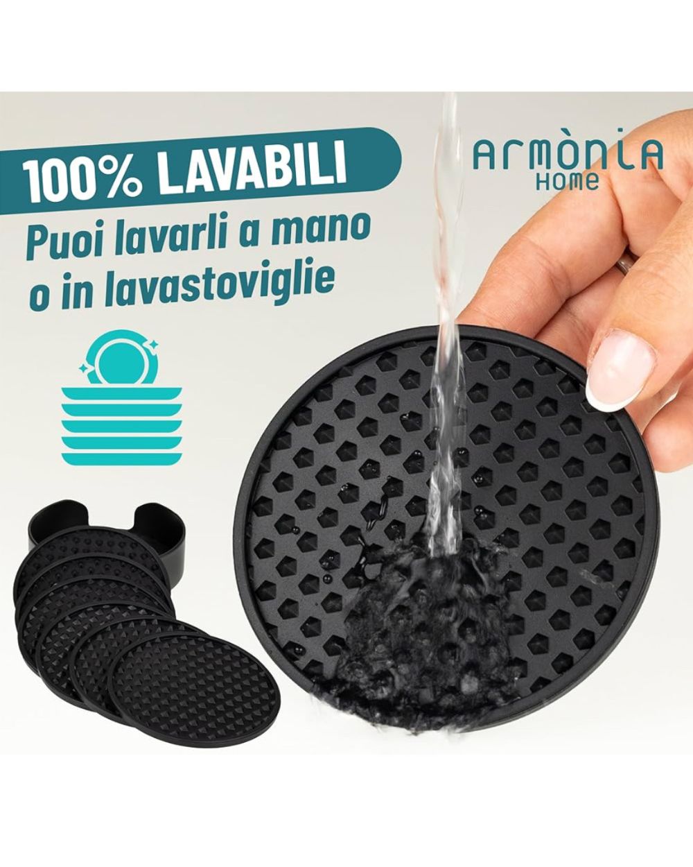 Sottobicchieri da tavola in silicone