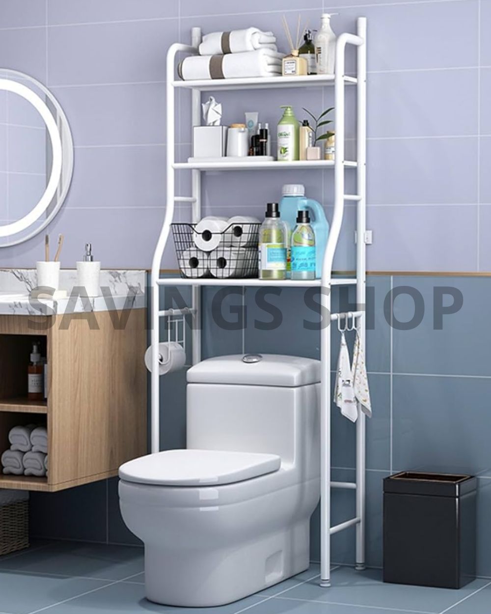 Scaffale per organizer da bagno