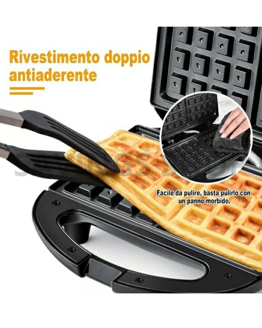 Piastra Elettrica Waffle, Toast, Sandwich
