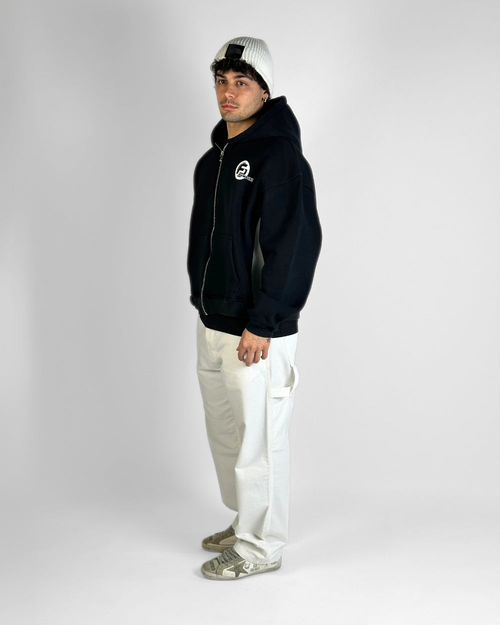 Pantalone Carpenter in Canvas Bianco