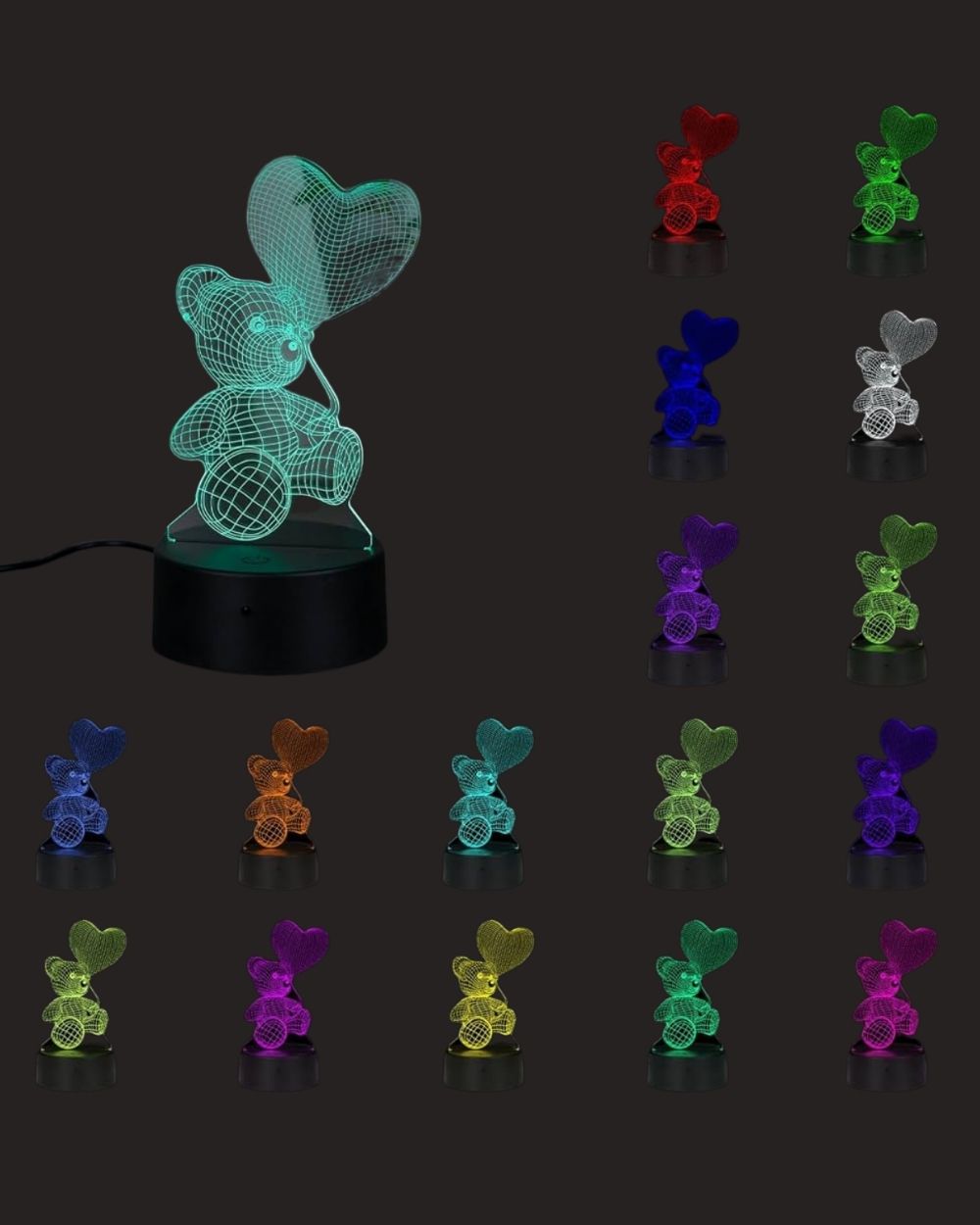 Lampada 3D Orso