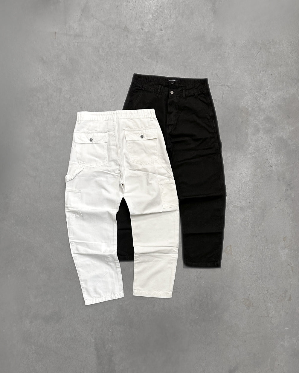 Pantalone Carpenter in Canvas Bianco