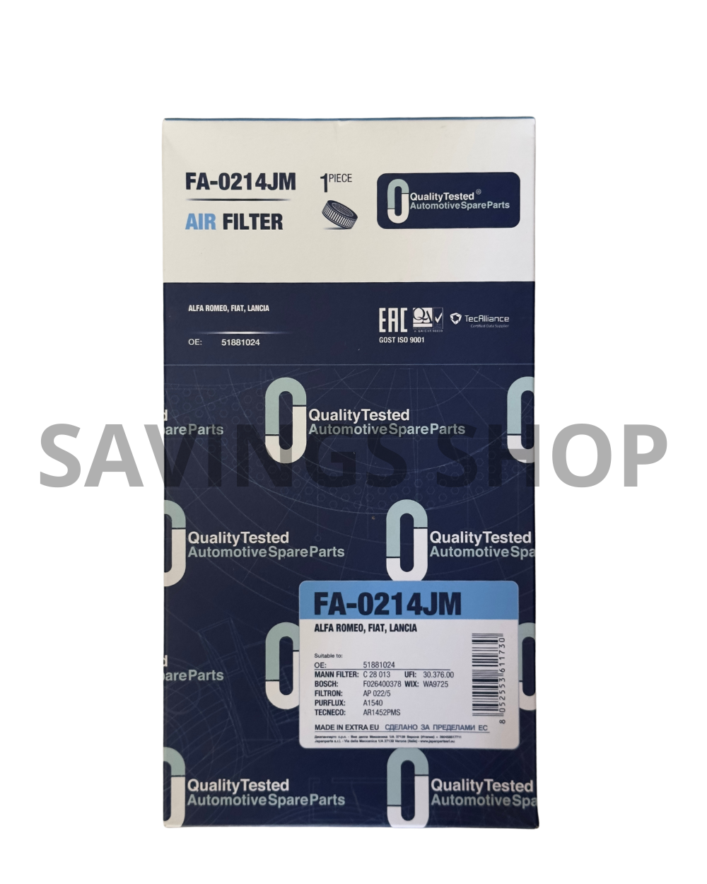 Filtro Aria FA-0214JM