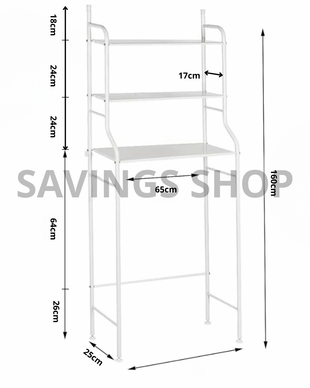 Scaffali da bagno salvaspazio per lavatrice