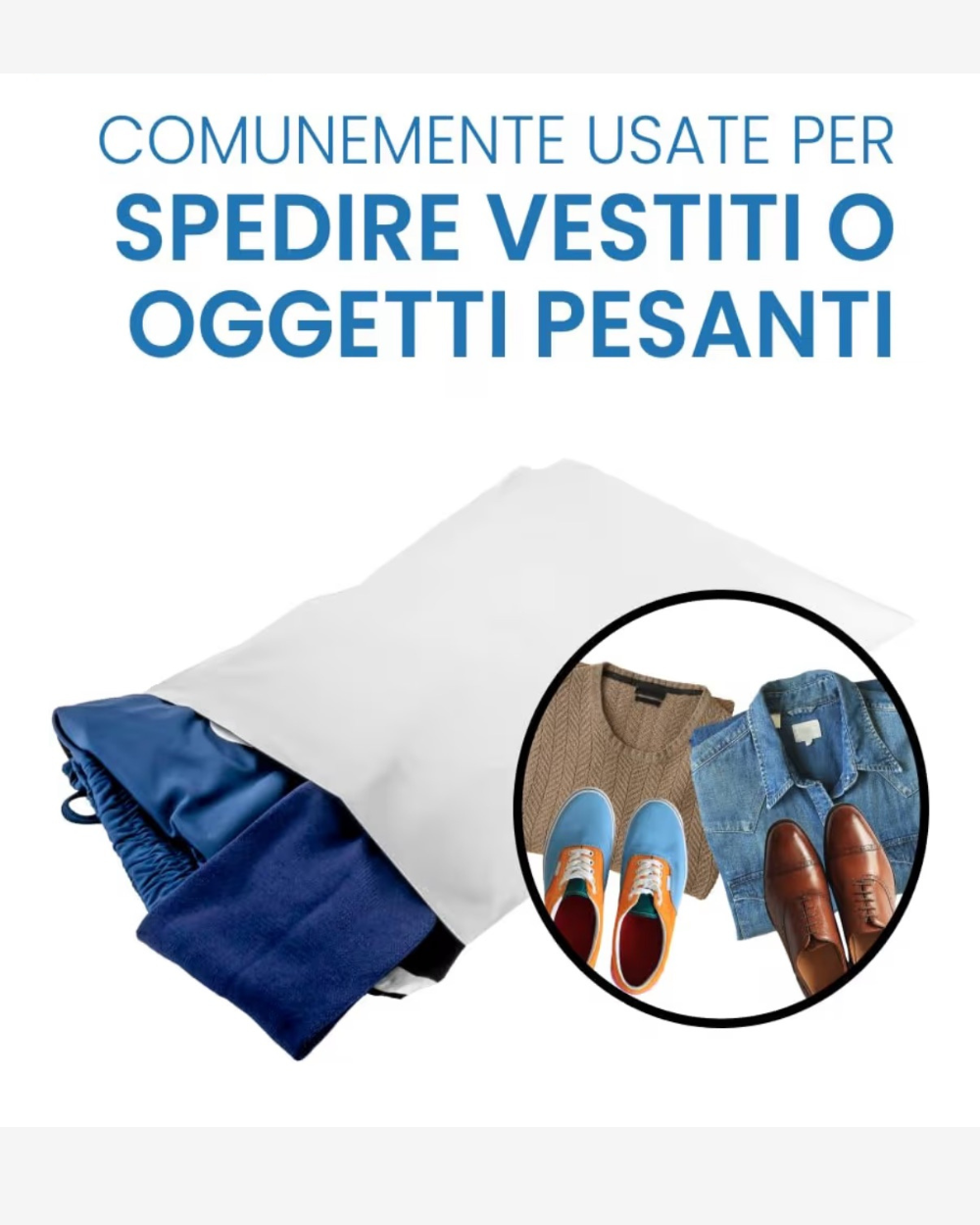 100 Buste Spedizioni Opache, Resistenti e Impermeabili (3 Misure Disponibili)