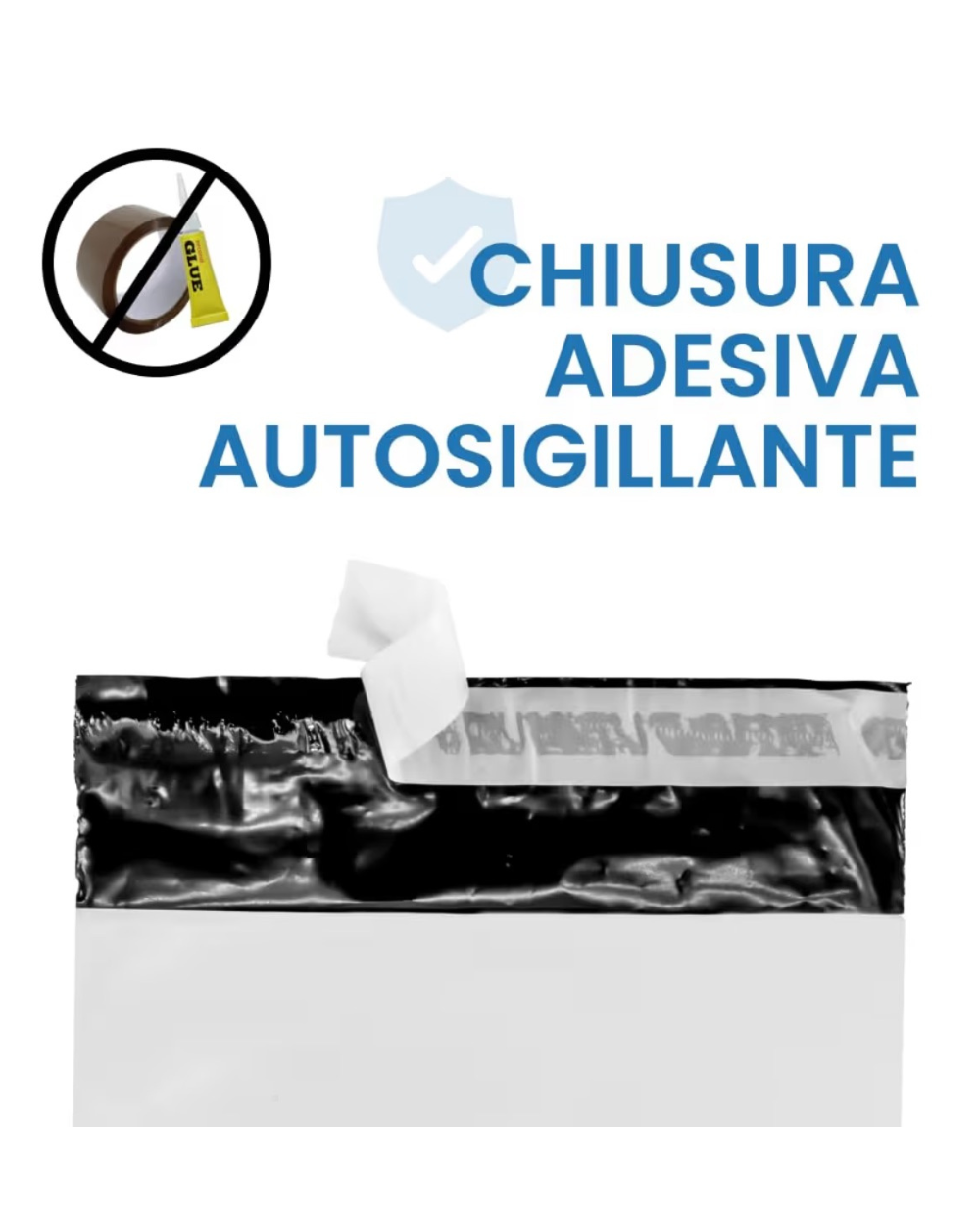 100 Buste Spedizioni Opache, Resistenti e Impermeabili (3 Misure Disponibili)