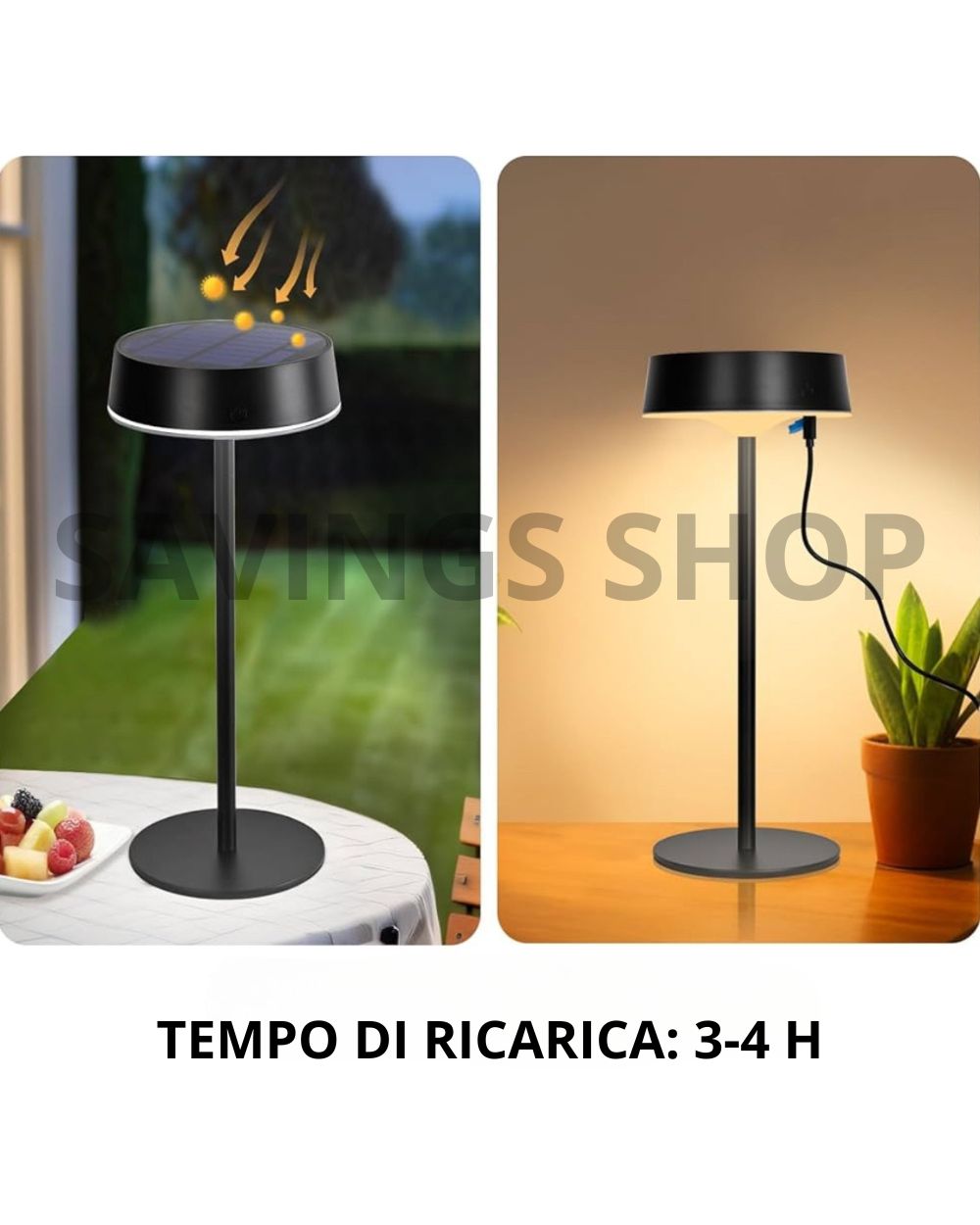 Lampada da Tavolo Solare Senza Fili