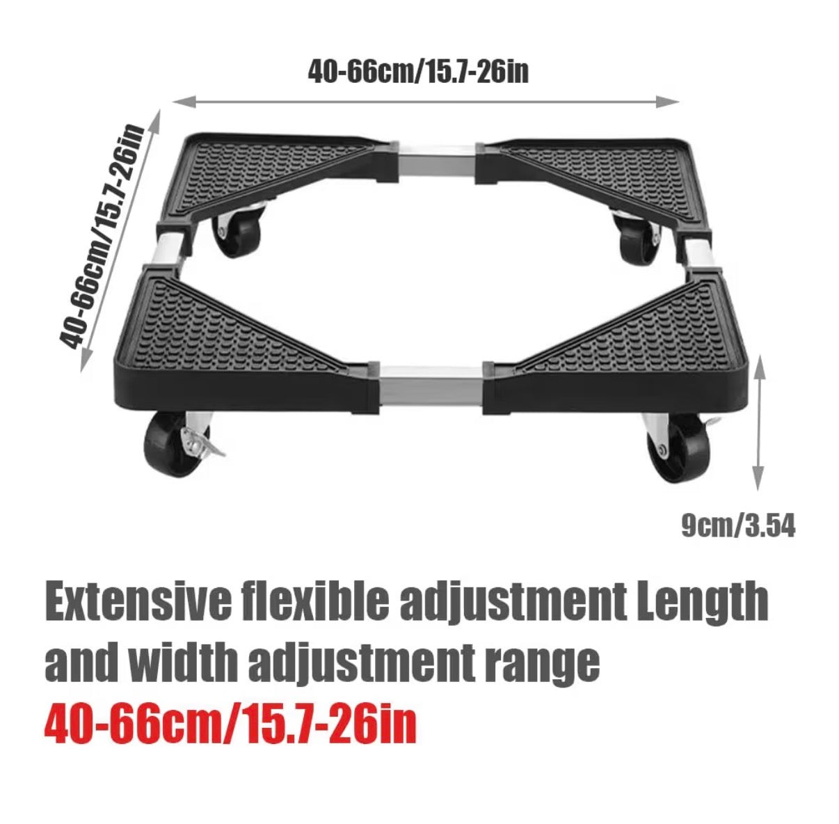 Base per lavatrice con ruote, supporto frigorifero, regolabile (40-60cm)