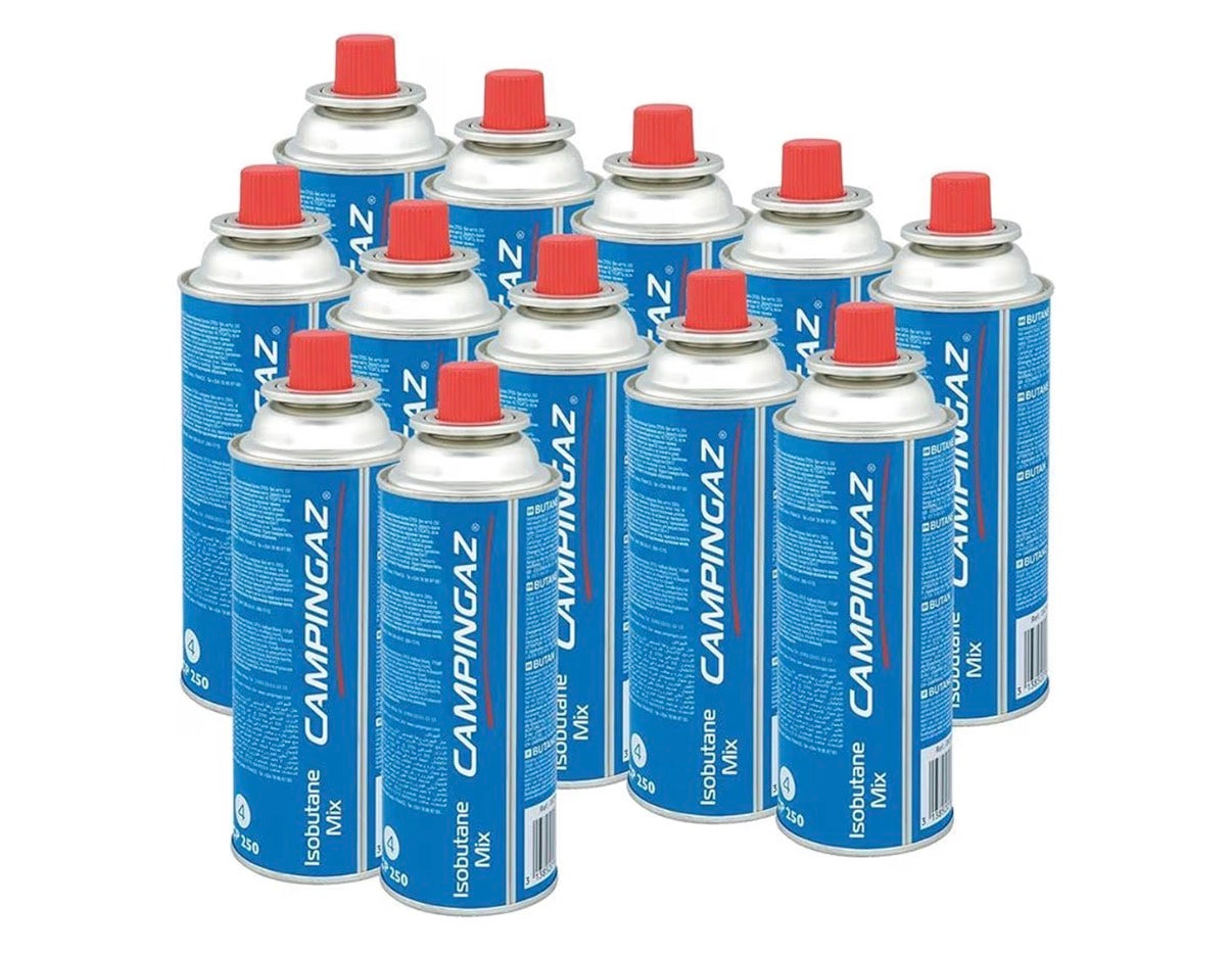 Cartuccia gas Campingaz CP250, cartuccia valvola adatta ai fornelli Campingaz Camp Bistro, 220 g di gas isobutano