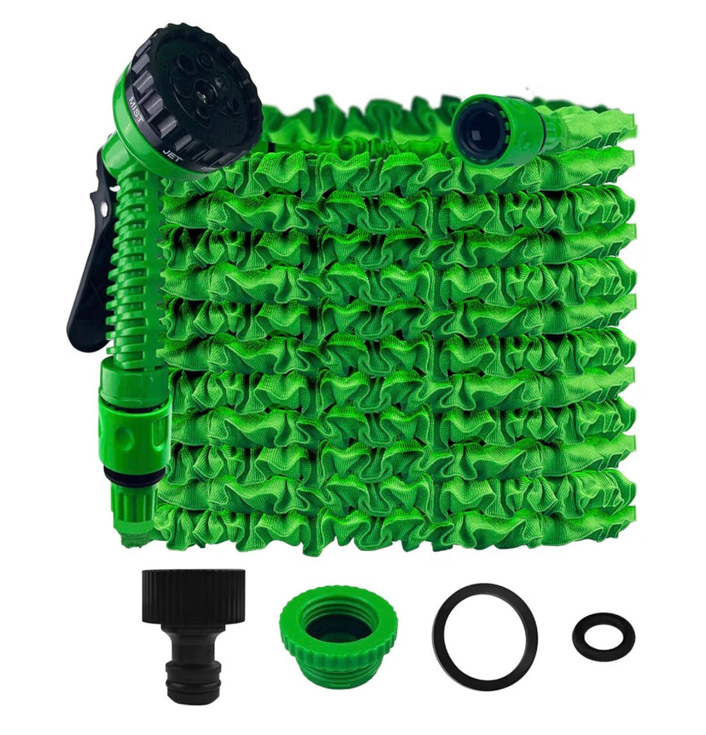 Tubo Estendibile da Giardino, Tubo per Irrigazione con 7 Modalità di Spruzzo Funzioni, Manichetta per Irrigazione con Pistola Acqua Per Lavaggio Auto, Giardino, Prato