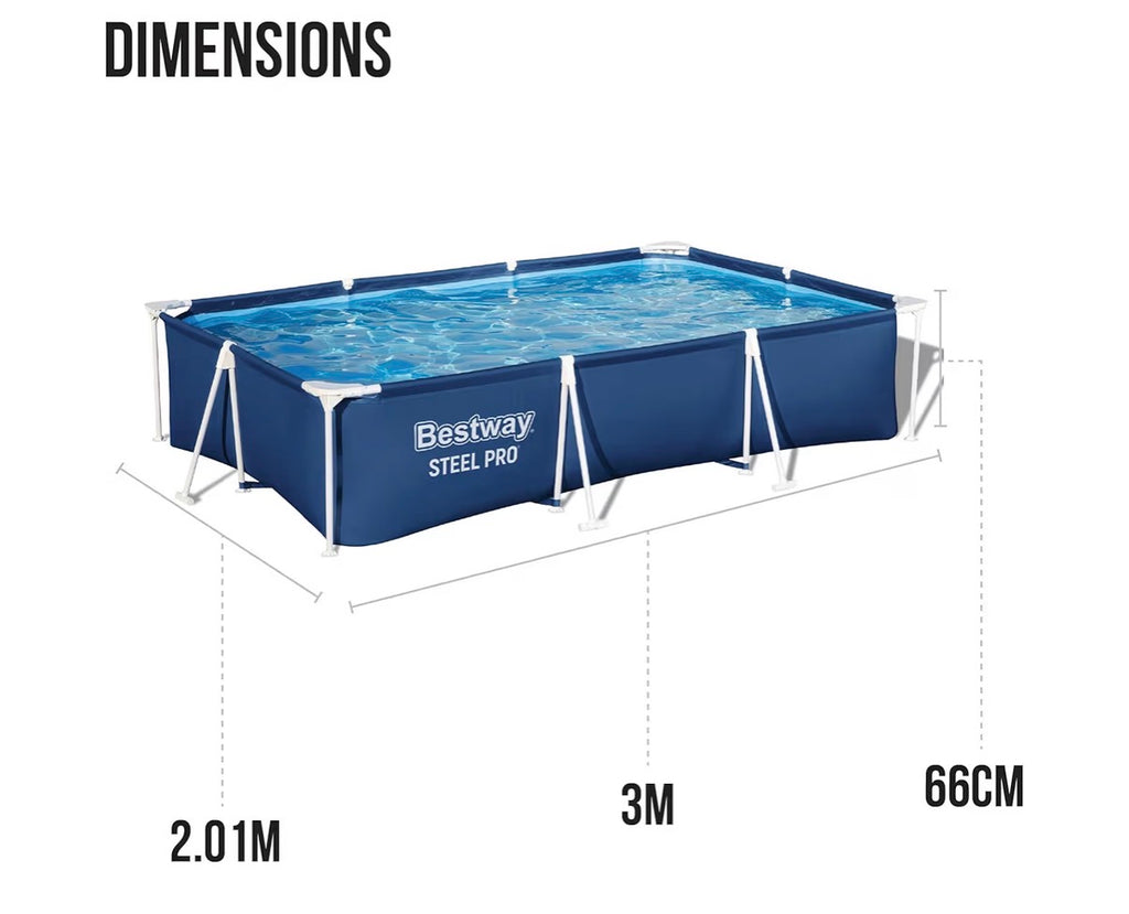 Piscina Bestway steel pro Fuoriterra C/TELAIO 300x200x66