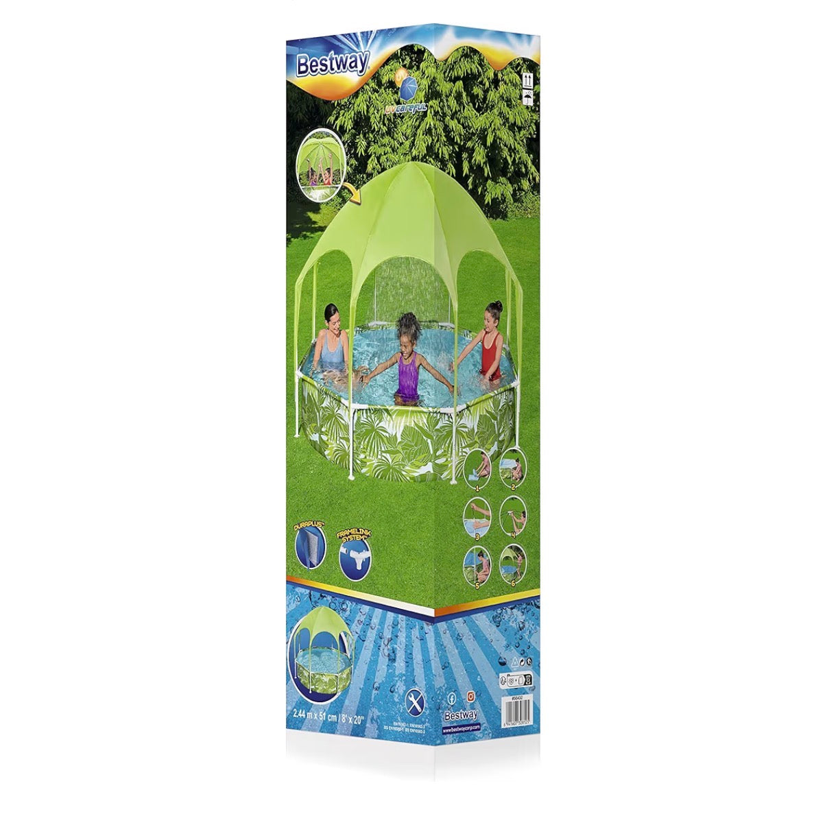 Bestway Piscina Fuoriterra 244x51 Splash In Shade