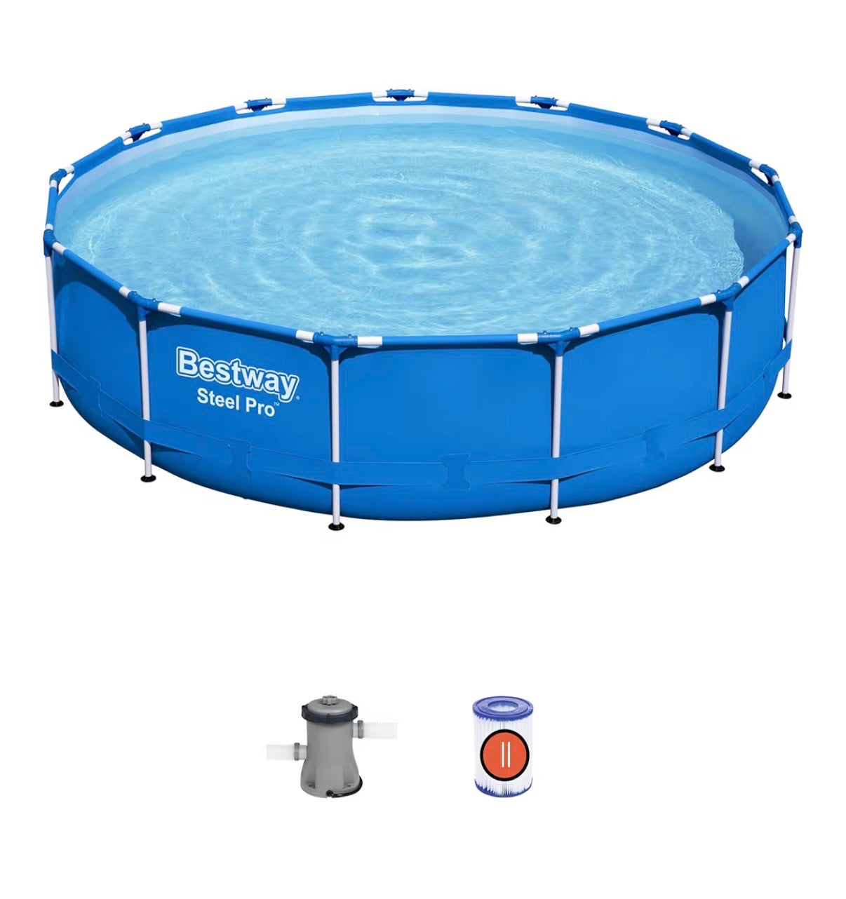 Piscina Bestway Fuori Terra Steel PRO Con Telaio & Pompa 396x84 cm