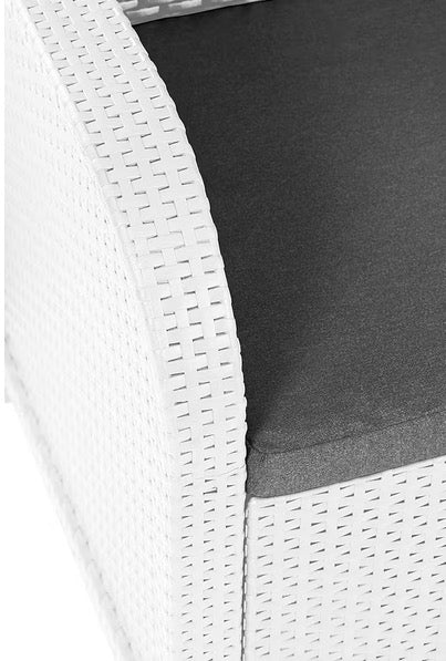 Rosalie Lounge Set con cuscini - Poltrone, Divano, Tavolino contenitore Bianco