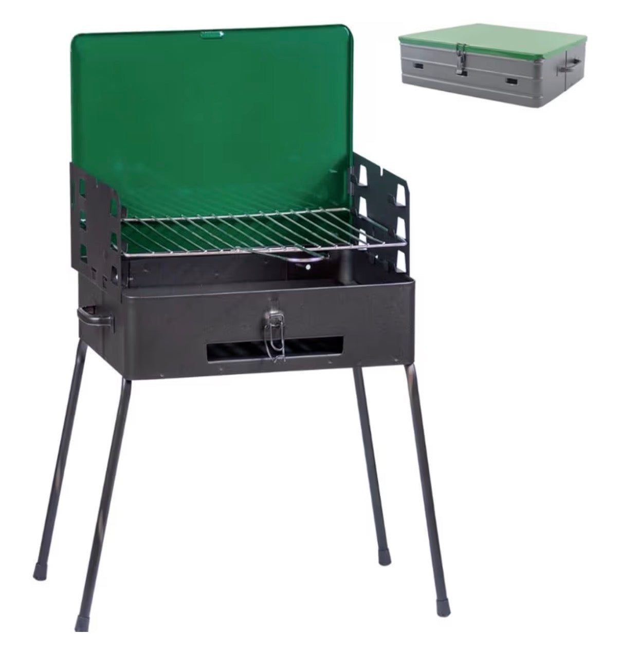 Barbecue a Carbone richiudibile a Valigetta Dotato di Gambe Smontabili