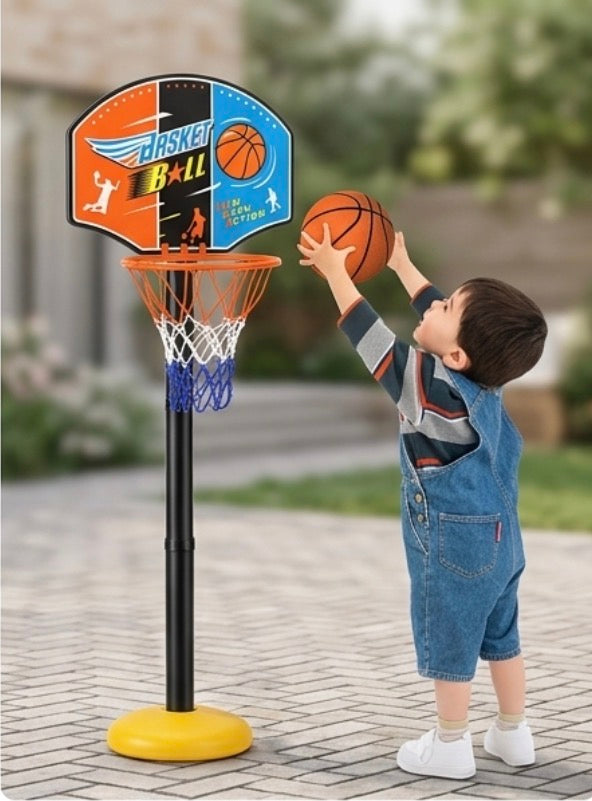 Canestro da Basket Professionale per Bambini - Altezza Regolabile fino a 150 cm - Base Riempibile con Acqua o Sabbia - Gioco Sportivo per Interni ed Esterni
