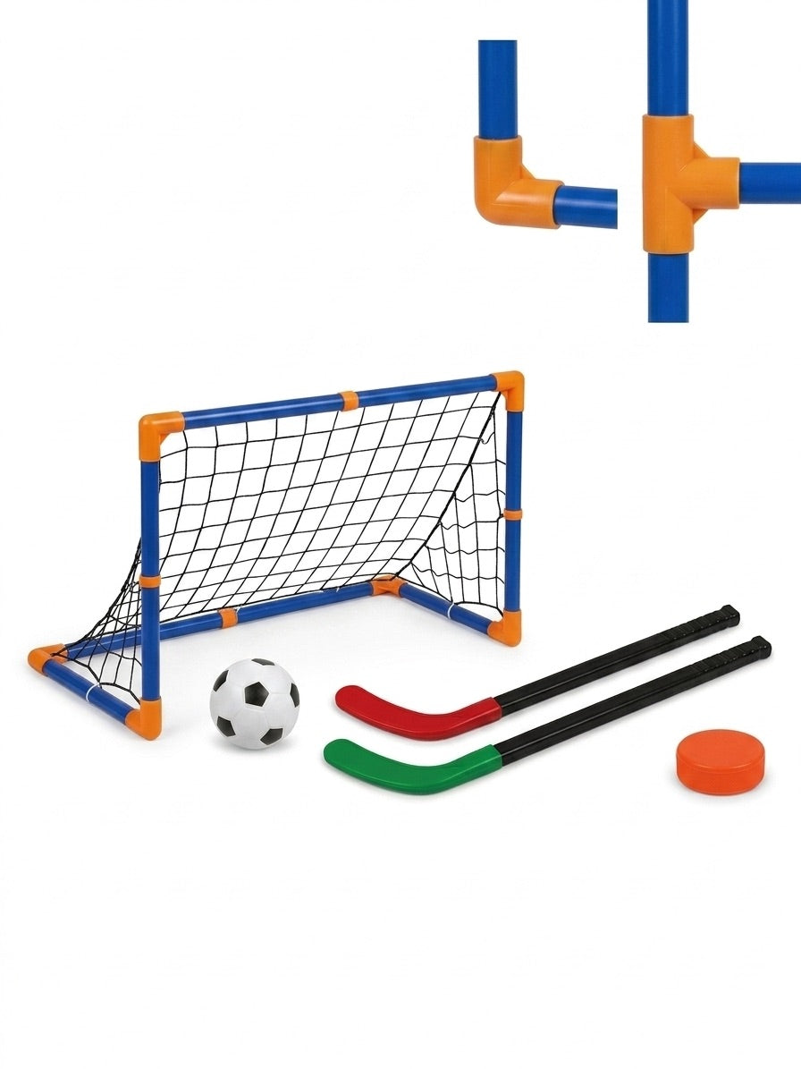 Set Sportivo 2 in 1 Porta da Calcio e Hockey per Bambini - Allena il Tuo Piccolo Campione!