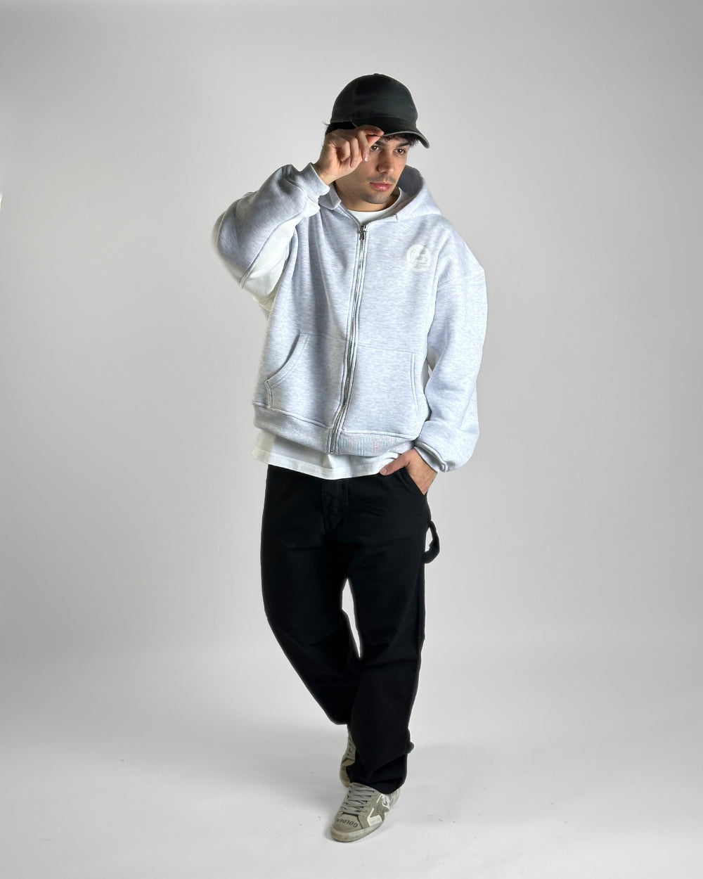 Pantalone Carpenter in Canvas Bianco